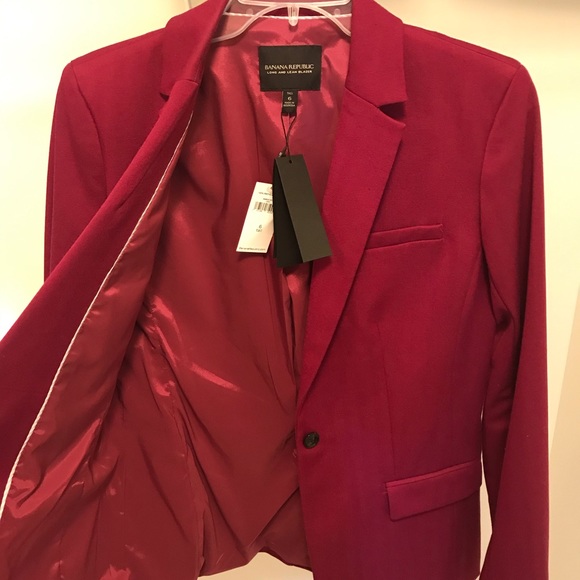Banana Republic Red Blazer Brand New With Tags - Picture 3 of 3